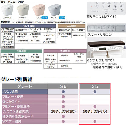 タンクレストイレ サティスSタイプ[S5][床:排水芯200mm][ブースター付][ECO5][タンクレス便器][寒冷地(ヒーター付便器)][寒冷地(水抜併用方式)]