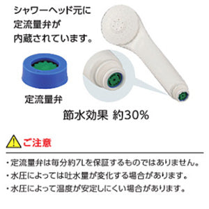 シャワーヘッドセット[eシャワーNf][定流量吐水][めっき][メタリックホース][長さ1.6m]