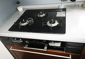 ビルトインガスコンロ交換工事　愛知県豊明市　RS31W11G13R-B(L/R)