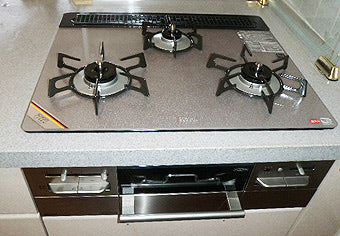ビルトインガスコンロ交換工事　東京都府中市　RS31W11G14R-S(L/R)