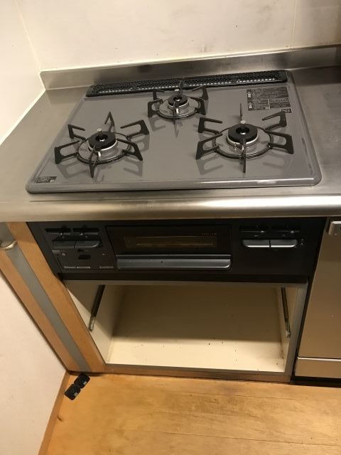 ビルトインガスコンロ交換工事　大阪府大阪市東住吉区　RB32AM4H2S-BW-13A - After