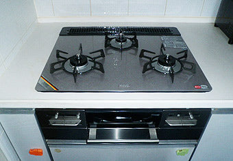 ビルトインガスコンロ交換工事　埼玉県志木市　RS31W11G14R-S(L/R)