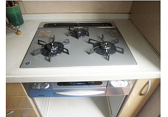 ビルトインガスコンロ交換工事　埼玉県新座市　C3WL8RWAS6SV