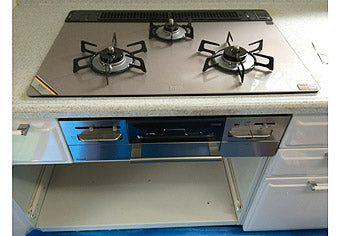 ビルトインガスコンロ交換工事　滋賀県近江八幡市　RS71W11G14R-S(L/R)