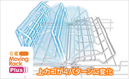 ムービングラック プラスで食器セットの自由度アップ!