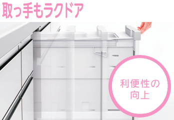 三菱電機 食洗機：取っ手もラクドア