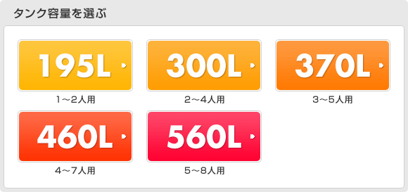 タンク容量を選ぶ