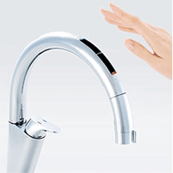 グースネック水栓のメリット：タッチレスで衛生的