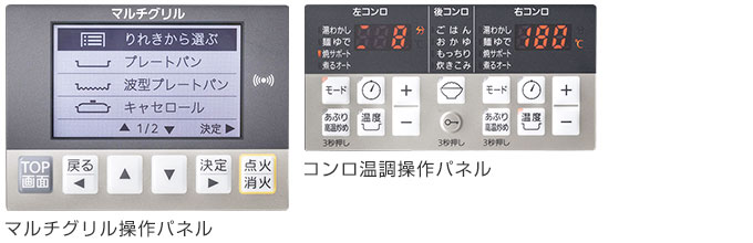 プログレの操作パネル