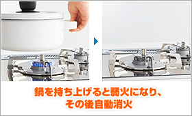 鍋無し検知機能
