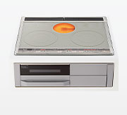 ヒーターのタイプ 2口IH+ラジエント