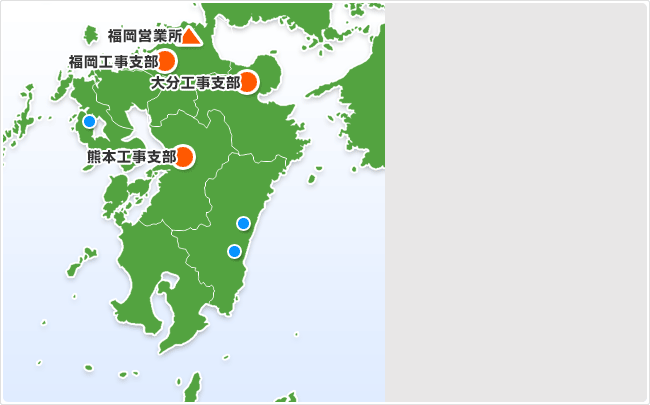 九州エリア：営業所マップ