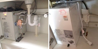 小型電気温水器を購入した店で処分・交換する