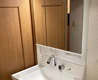 洗面化粧台交換工事 福岡県宗像市