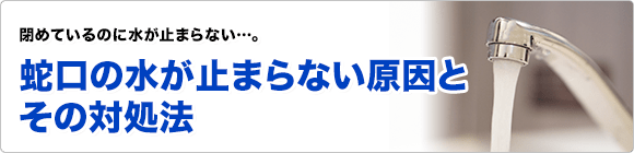 蛇口の水が止まらない原因とその対処法