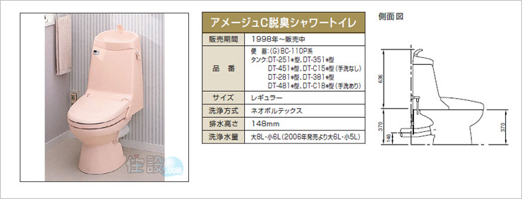 INAXトイレ：壁排水 BC-110P