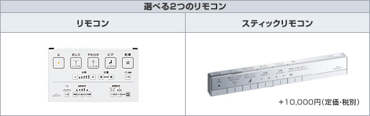選べる2つのリモコン