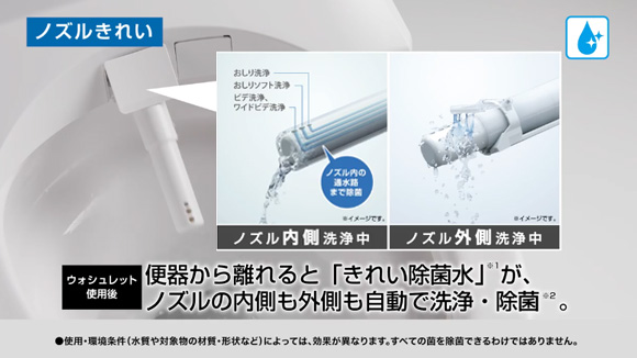 動画：TOTO アプリコット(apricot)：ノズルきれい