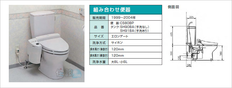 TOTOトイレ：壁排水 CS80BP