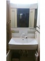 洗面化粧台取替工事　東京都狛江市　LSAB-70A*N1B+LCM-753H/W