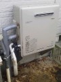 給湯器取替工事（エコジョーズ）/据置架台加工/ガス配管取替え　香川県高松市　RUF-E2405SAG-set-13A