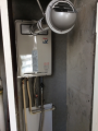 給湯器取替工事（排気筒取替・ふろアダプター取替）　大阪府大阪市旭区　RUJ-V1611T-A