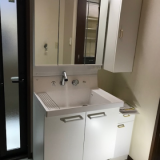 洗面化粧台交換工事　大阪府豊能郡豊能町